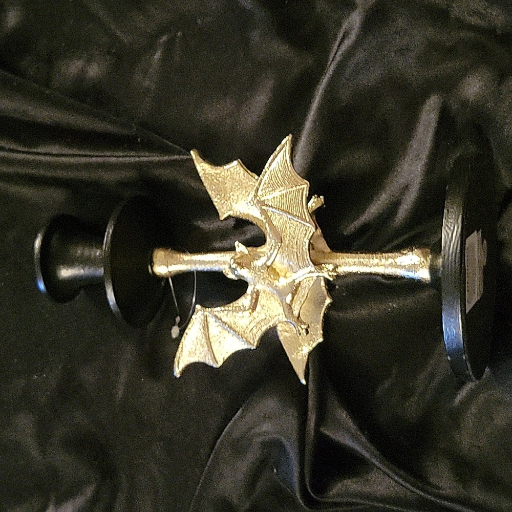 Gold and Black Bat Candle Holder